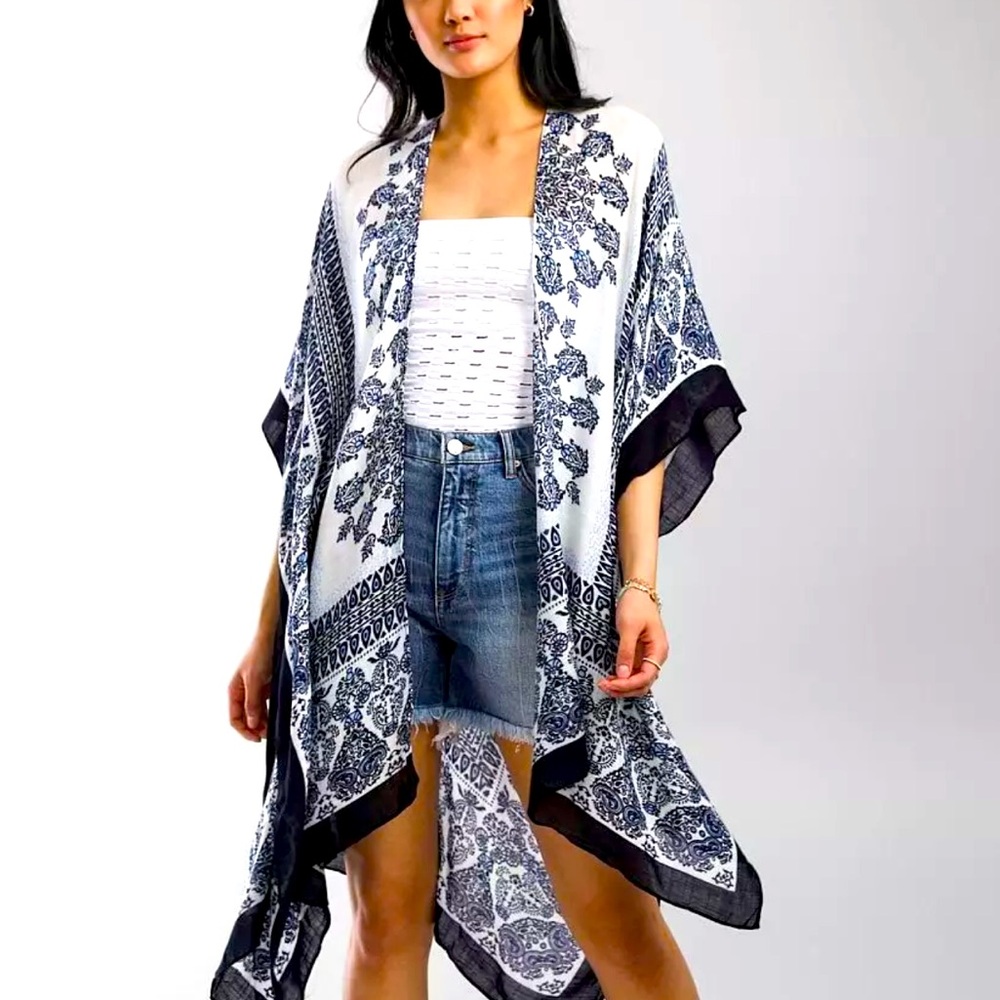 Modena Open Front Topper Duster Kimono cover - up